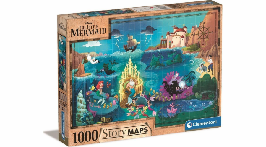 Clementoni Puzzle 1000 dílků Příběhové mapy Malá mořská víla