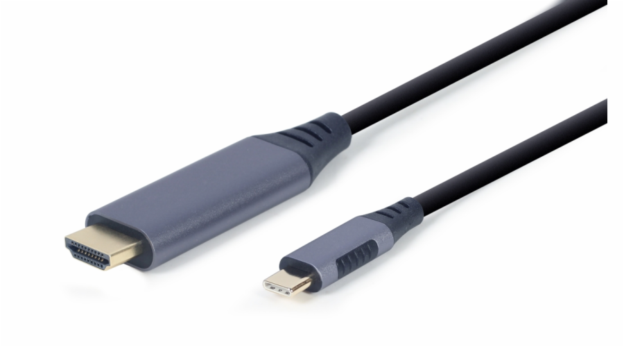 Gembird CC-USB3C-HDMI-01-6 video cable adapter 1.8 m USB Type-C HDMI Type A (Standard) Black Grey