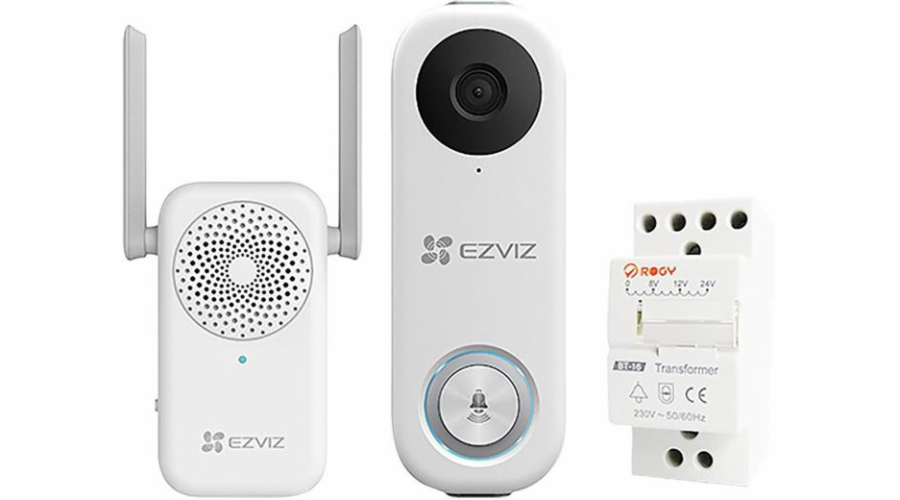 Ezviz DB1C - wi-fi set videokamery, zvonku a napájecího zdroje na DIN lištu