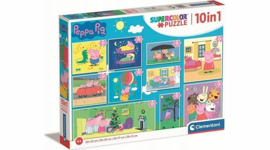 Puzzle 10v1 Super Color Peppa Pig