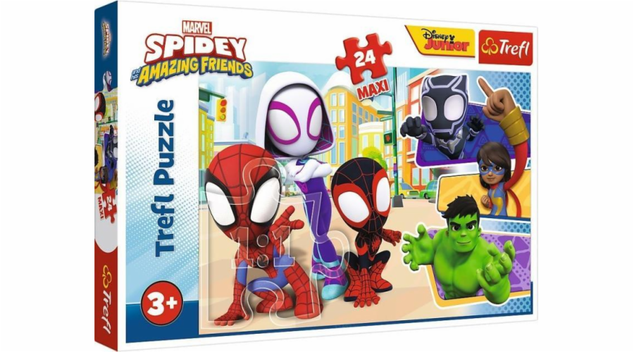 Puzzle 24 maxi přátel Spidaye a Spidermana