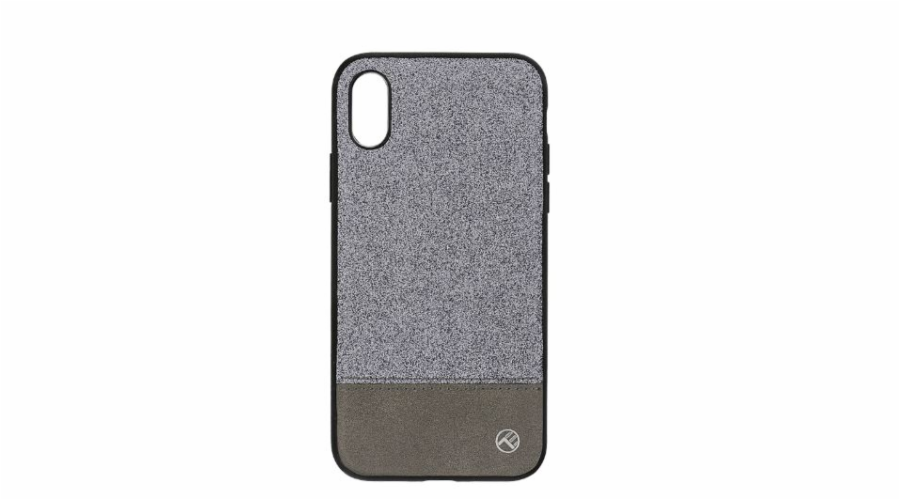 Tellur Cover Synthetic Leather Glitter II for iPhone X/XS silver