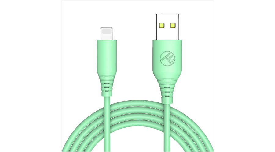 Tellur Silicone USB to Lightning cable 3A, 1m, green