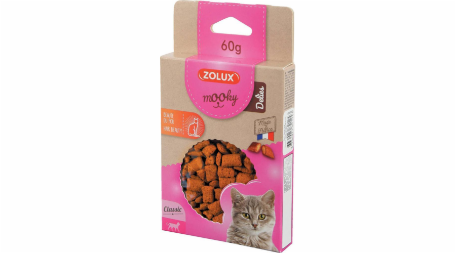 Zolux ZOLUX MOOKY DELIES pamlsek pro kočky - Krásná srst 60 g