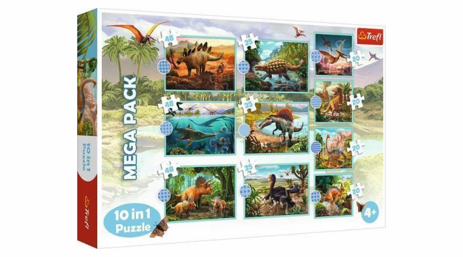 Puzzle 10v1 Ve světě dinosaurů