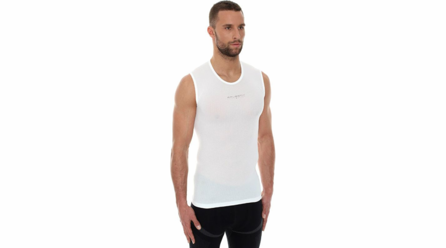 Brubeck Men s T -Shirt Base Layer Sleeveless White M (SL10100)