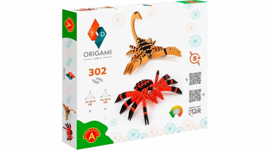 Papírová skládanka Origami 3D Scorpion pro děti i dospělé