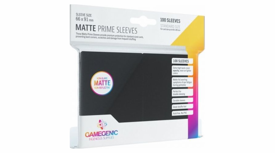 Gamegenic Gamegenic: Matte Prime CCG Sleeves (66x91 mm) - Black, 100 sztuk