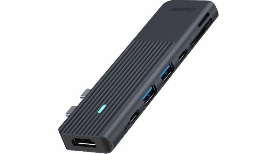 Rapoo USB-C Multiport Adapter 7-in-2, grey