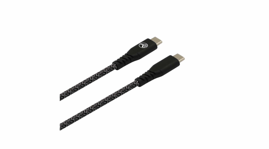 Tellur Green Data Cable Type-C to Type-C 3A PD60W 1m nylon černá
