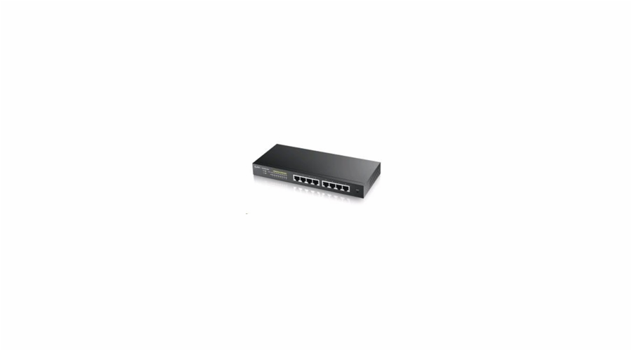 Zyxel GS1900-8HP v3 8-port Desktop Gigabit Web Smart PoE switch: 8x Gigabit metal, IPv6, PoE budget 70W, fanless