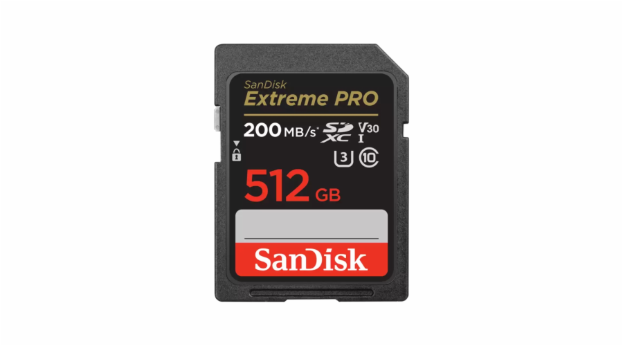 SanDisk SDXC UHS-I U3 512 GB SDSDXXD-512G-GN4IN SanDisk Extreme PRO/SDXC/512GB/200MBps/UHS-I U3 / Class 10/Černá