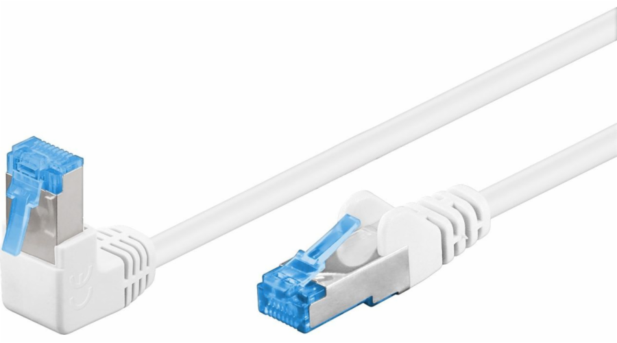 Goobay Goobay Patchcord S/FTP Cat. 6a Simple / Angular 90 White 5m