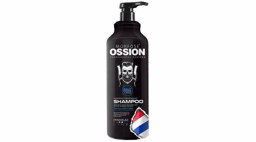 Morfose morfose_ossion Barber Keratin Shampoo šampon pro všechny typy vlasů sůl zdarma 1000 ml