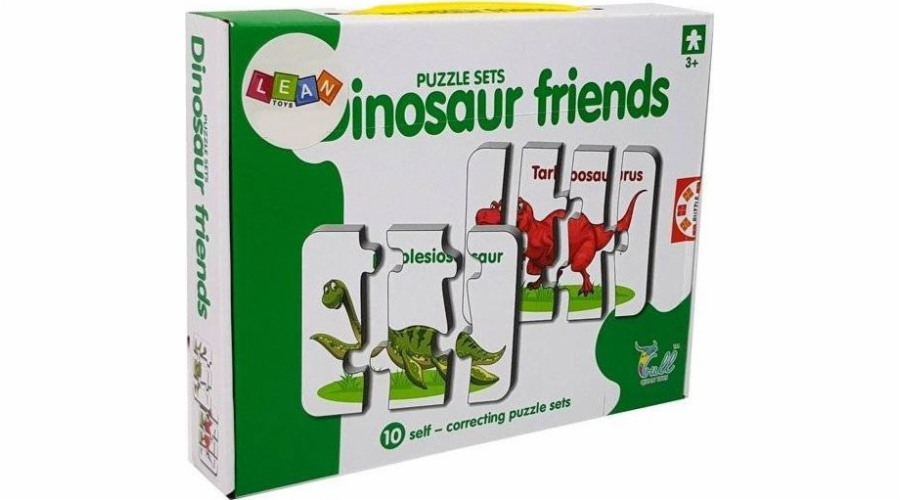 Vzdělávací puzzle LEANToys Dinosaur Friends 10 dílků
