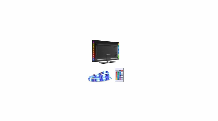 Solight LED RGB pásek pro TV, 2x 50cm, USB, vypínač, dálkový ovladač - WM504
