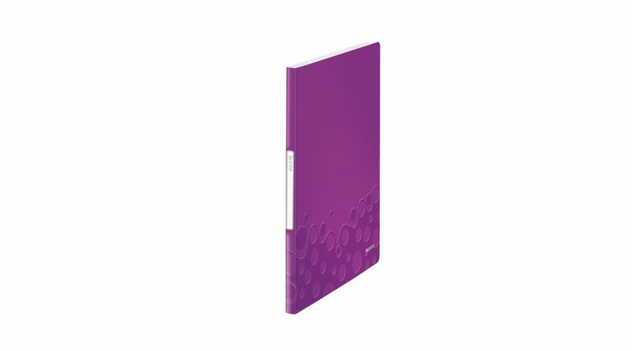 LEITZ Katalogová kniha WOW, PP, 20 kapes, purpurová