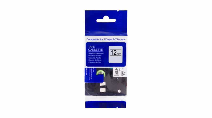 PRINTLINE kompatibilní páska s Brother TZE-FA3, 12mm, modrý tisk /bílý podklad, zažehlovací