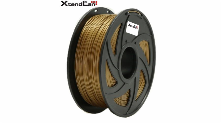 XtendLAN PLA 1,75mm zlatý 1kg XtendLan filament PLA 1kg zlatý