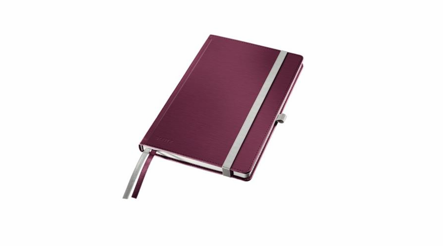 LEITZ Zápisník STYLE A5, tvrdé desky, čtverečkovaný, granátově červená