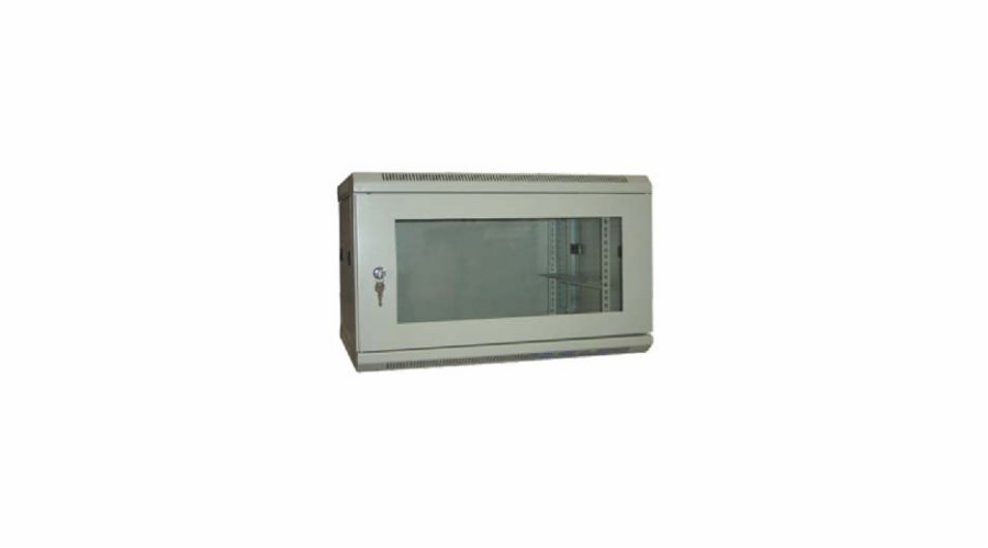 XtendLan WS-9U-64B-IVORY-U XtendLan 9U/600x450, na zeď, jednodílný, rozložený, skleněné dveře, slonovina