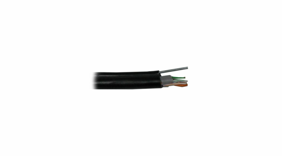 PLANET kabel UTP, drát, 4pár, Cat 5e, PE+PVC venkovní dvouplášť, ocelové nosné lanko, Fca, (balení 305m)