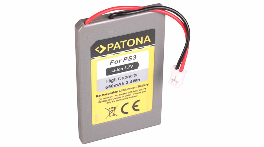 PATONA baterie pro herní konzoli Sony PS3 650mAh Li-lon 3,7V