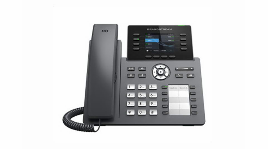 Grandstream GRP2634 SIP telefon, 2.8" TFT bar. displej, 4 SIP účty, 10 pr. tl., 2x10/100Mb, WiFi, BT