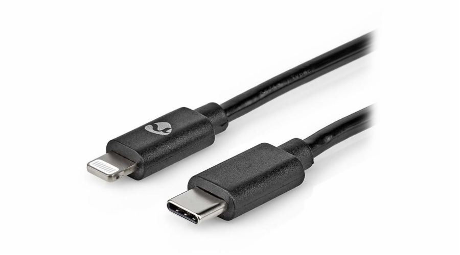 NEDIS Lightning kabel/ USB 2.0/ Apple Lightning 8pinový/ USB-C zástrčka/ kulatý/ černý/ 2m
