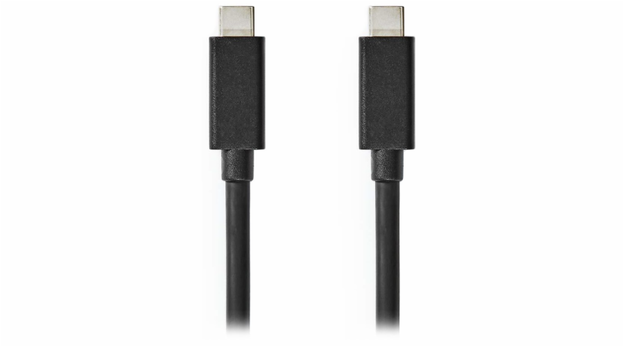 NEDIS kabel USB 3.2/ zástrčka USB-C - zástrčka USB-C/ 20 Gbps/ poniklovaný/ černý/ 1m