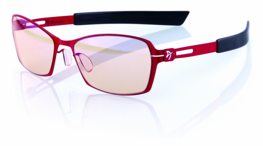 AROZZI herní brýle VISIONE VX-500 Red/ červenočerné obroučky/ jantarová skla