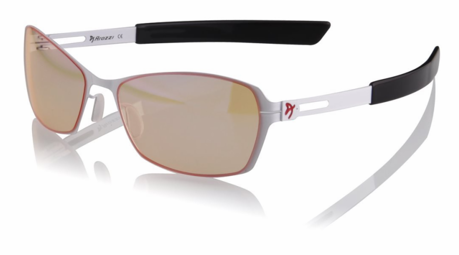 Arozzi Visione VX-500 White VX500-1, AROZZI herní brýle VISIONE VX-500 White/ bíločerné obroučky/ jantarová skla