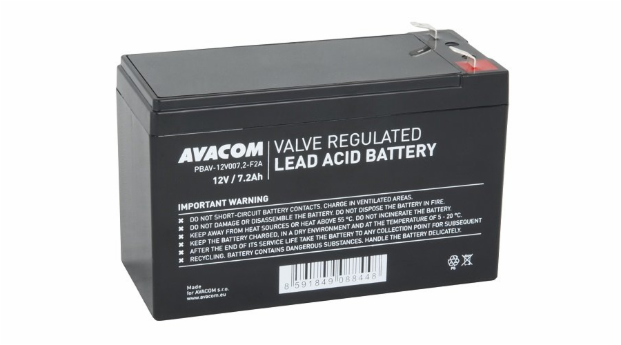 AVACOM baterie 12V 7,2Ah F2 (PBAV-12V007,2-F2A)