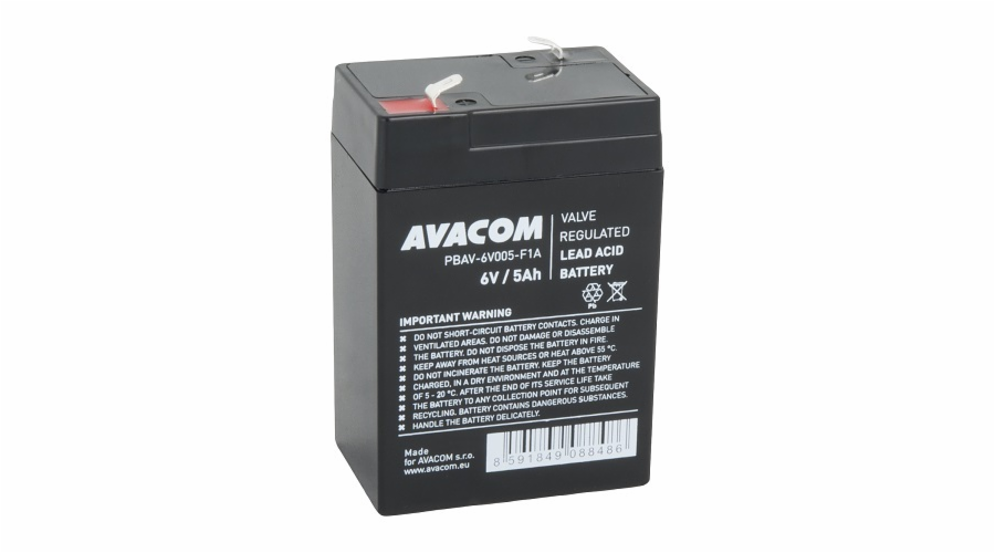 AVACOM baterie 6V 5Ah F1 (PBAV-6V005-F1A)