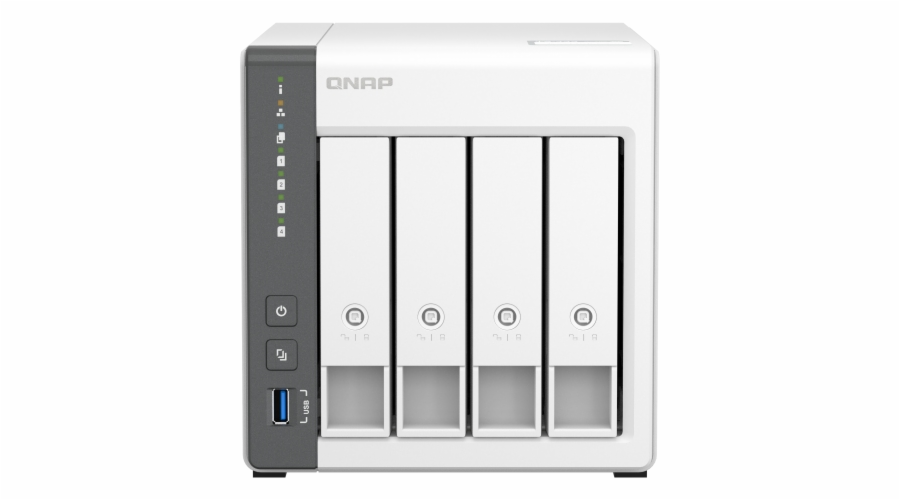 QNAP TS-433-4G 4-bay desktop NAS, 4-core ARM, 4GB RAM, 4xSATA, 1x 2.5GbE, 1x GbE, 3x USB