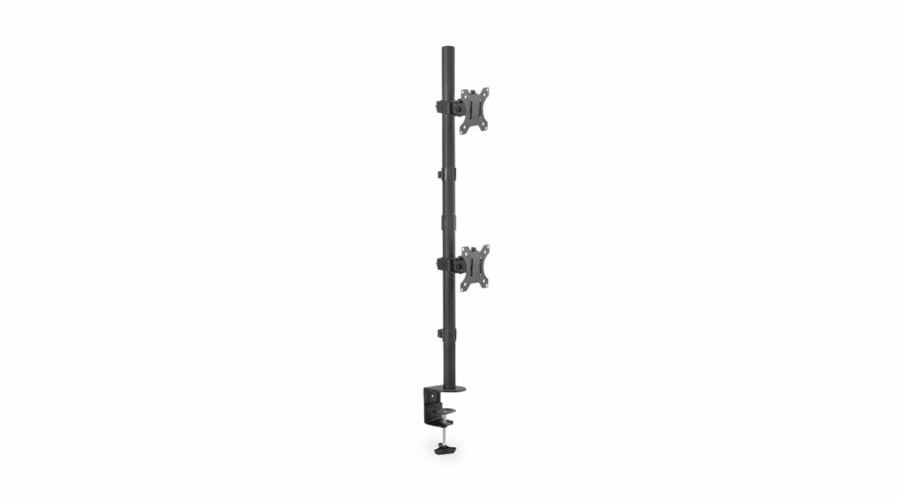 Digitus Svislý držák monitoru 17-32", max. 8 kg na kus, upevnění na svorku nebo průchodku VESA 75x100