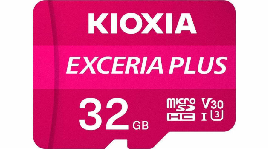 SDHC 32GB micro paměťová karta Kioxia EXCERIA PLUS M303, UHS-I (U3) V30 (100MB/s) Class 10 + adaptér