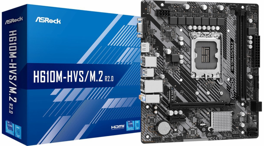 Asrock H610M-HVS/M.2 R2.0 Intel H610 LGA 1700 micro ATX