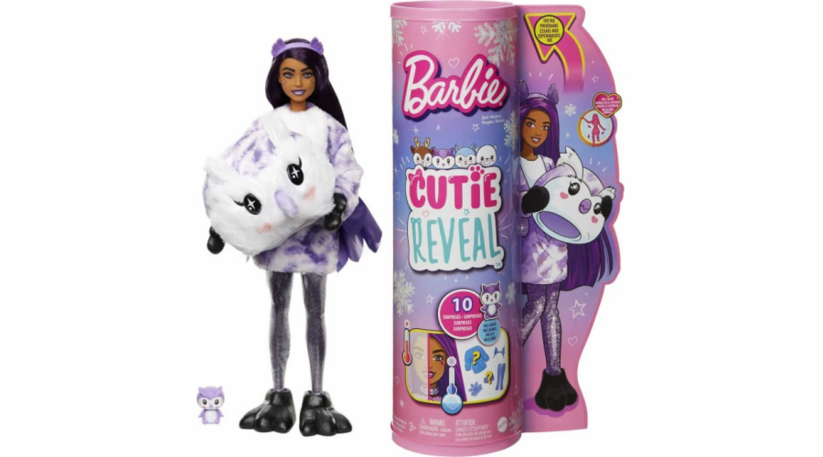Barbie Cutie Reveal Zima panenka série 3 Sova