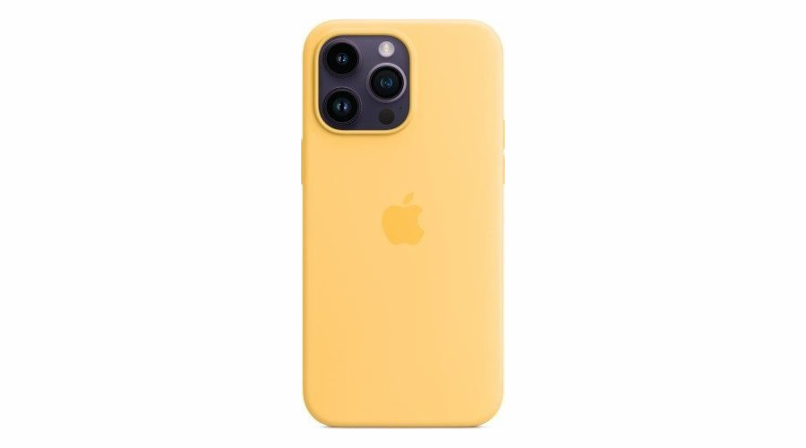 Silikonové pouzdro pro iPhone 14 Pro Max s MagSafe - bledě žluté