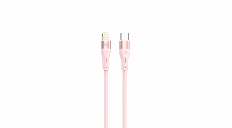 Tellur Silicone Type-C to Lightning cable PD30W 1m pink