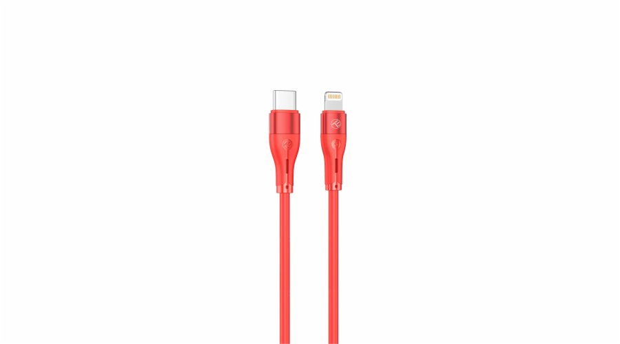 Tellur Silicone Type-C to Lightning cable PD30W 1m red