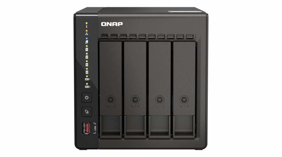 QNAP TS-453E-8G (4core 2,6GHz, 8GB RAM, 4x SATA, 2x M.2 NVMe slot, 2x HDMI 4K, 2x 2,5GbE, 4x USB)