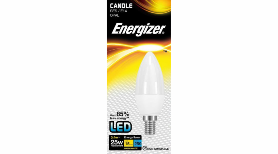 Žárovka LED E14 / 3,4 W / 2700 K / 250 lm svíčka Energizer