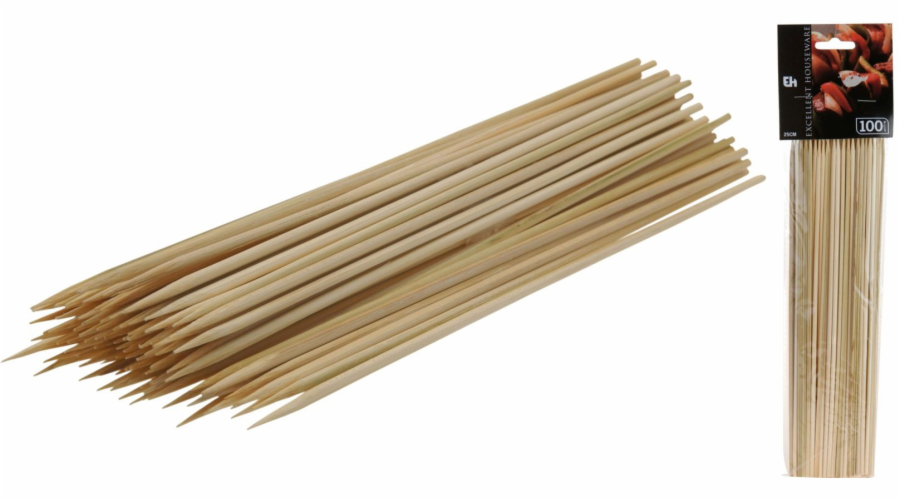 Špejle grilovací 100 ks 30 cm bambus