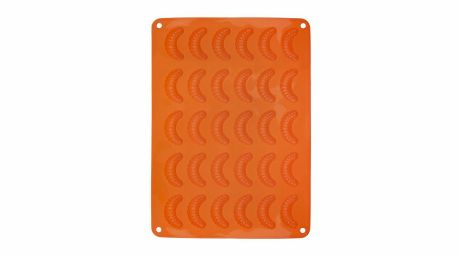 Forma na 30 ks rohlíčků silikon oranžová