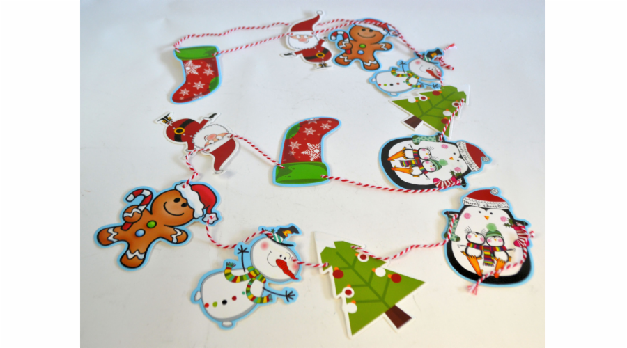 Girlanda Vánoční dětské motivy 230 cm papír