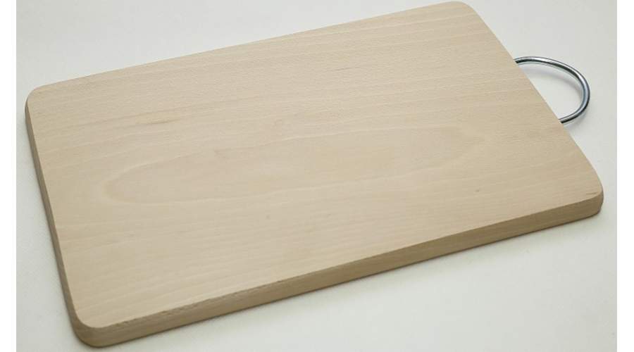 Prkénko kuchyňské 34x19x1,6 cm dřevo s kovovým úchytem