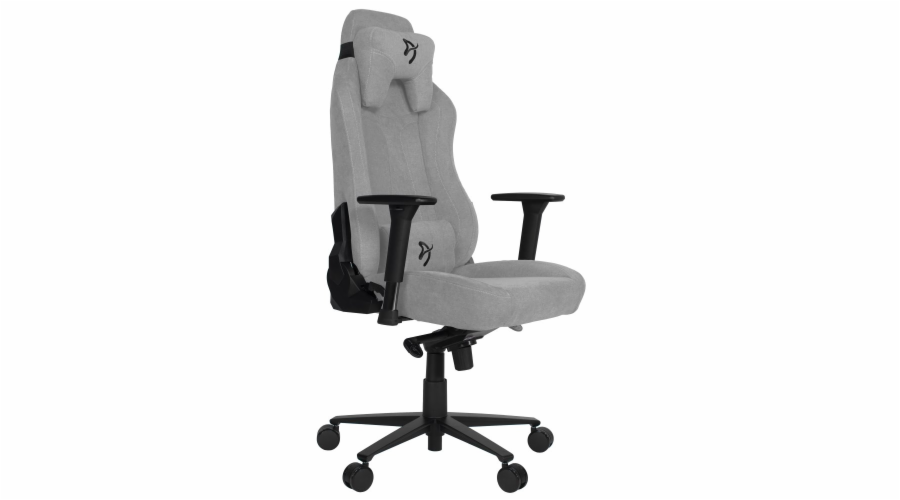 AROZZI herní židle VERNAZZA Soft Fabric Light Grey/ povrch Elastron/ světle šedá