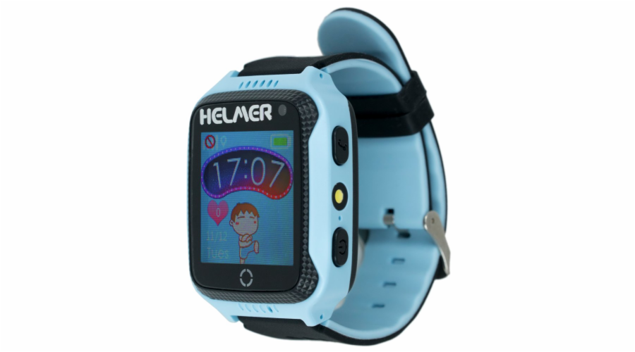 HELMER dětské hodinky LK 707 s GPS lokátorem/ dotykový display/ IP54/ micro SIM/ kompatibilní s Android a iOS/ modré